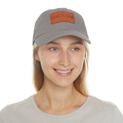 Love Is Law Dad Hat with Leather Patch (Rectangle)
