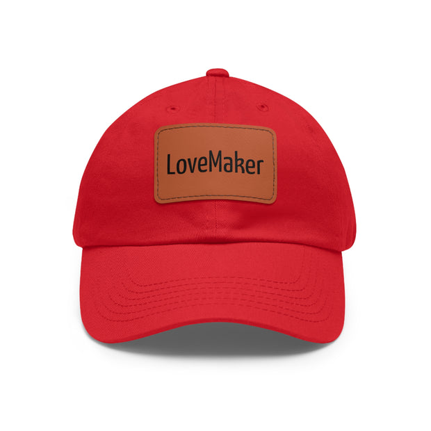 LoveMaker Dad Hat with Leather Patch (Rectangle)