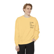Living On Vibrant Energy Unisex Garment-Dyed Sweatshirt