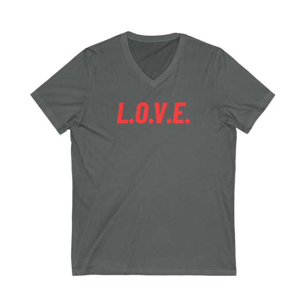 Love Unisex Jersey Short Sleeve V-Neck Tee