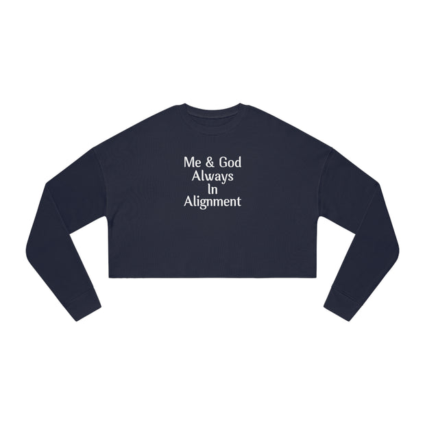 Me & God Always in Alignment Women's Cropped Sweatshirt