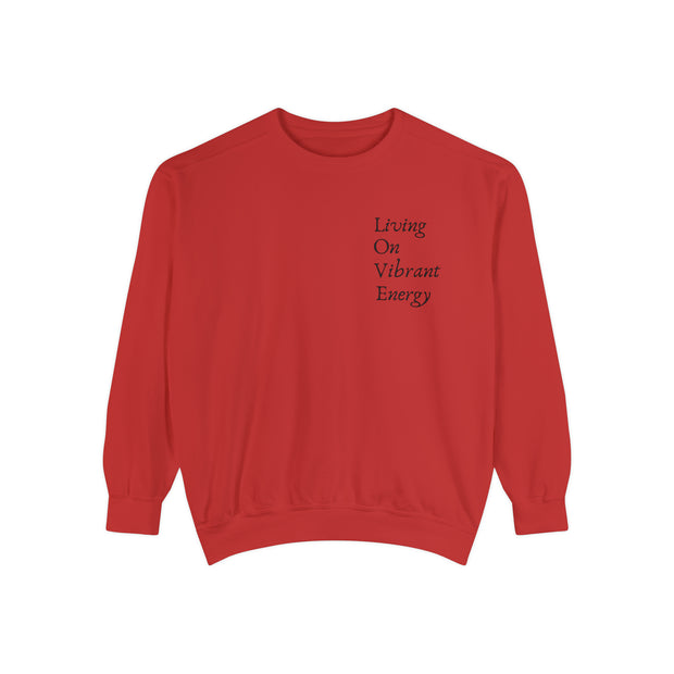 Living On Vibrant Energy Unisex Garment-Dyed Sweatshirt
