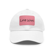 Love Wins Dad Hat with Leather Patch (Rectangle)