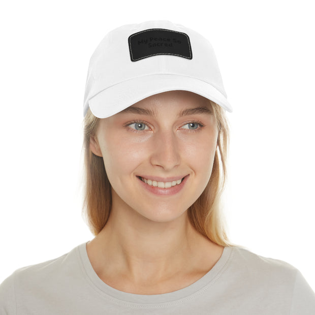 My Peace So Dad Hat with Leather Patch (Rectangle)