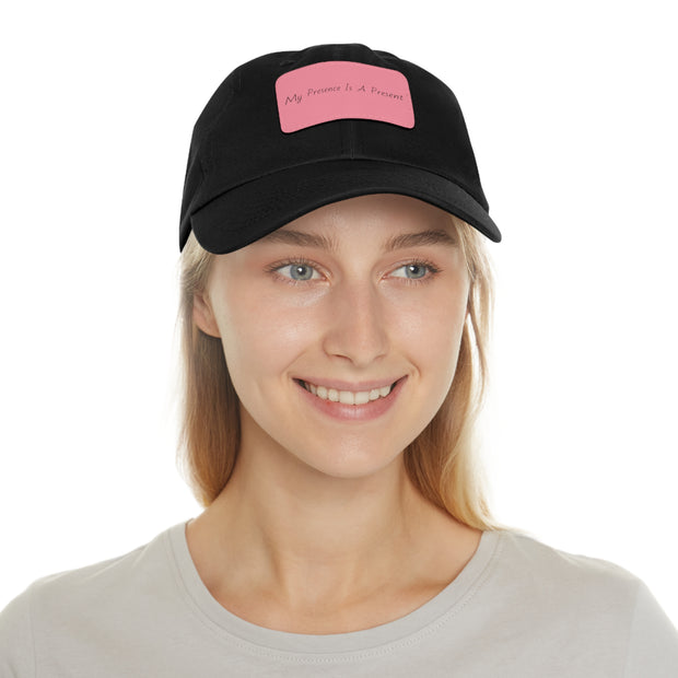 My Presence Dad Hat with Leather Patch (Rectangle)