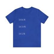 Loving, Love In, Love & Unisex Jersey Short Sleeve Tee