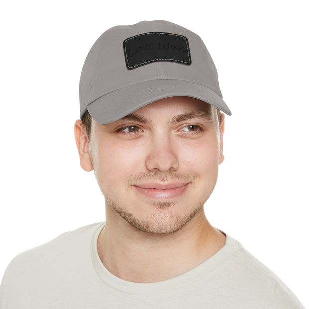 Love Wins Dad Hat with Leather Patch (Rectangle)