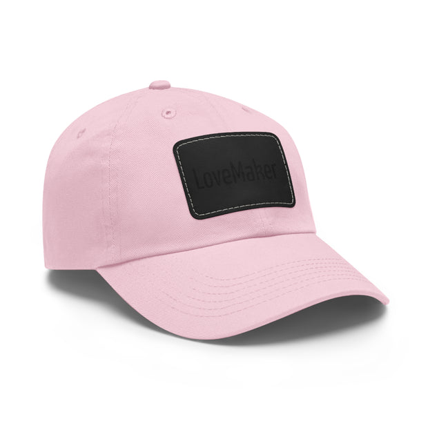 LoveMaker Dad Hat with Leather Patch (Rectangle)