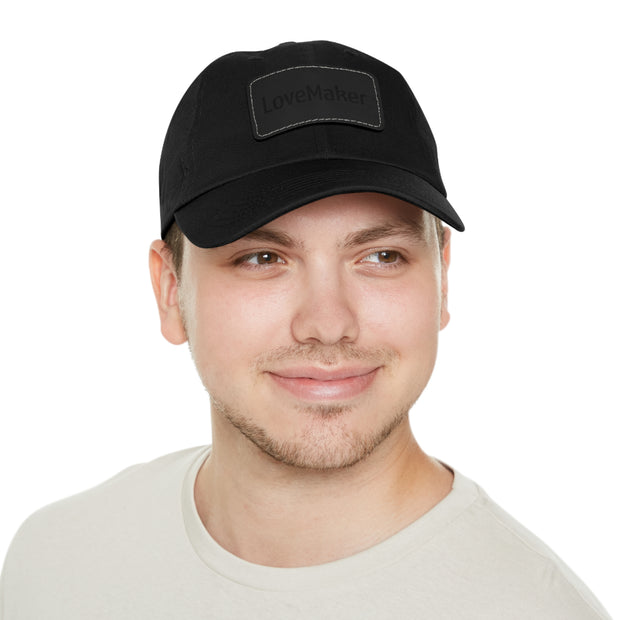LoveMaker Dad Hat with Leather Patch (Rectangle)