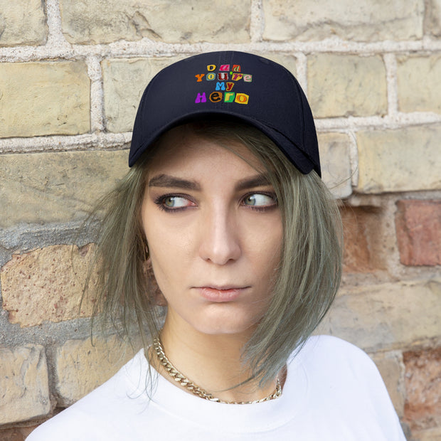 Dad You're My Hero Unisex Twill Hat