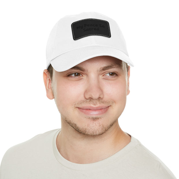 My Peace So Dad Hat with Leather Patch (Rectangle)