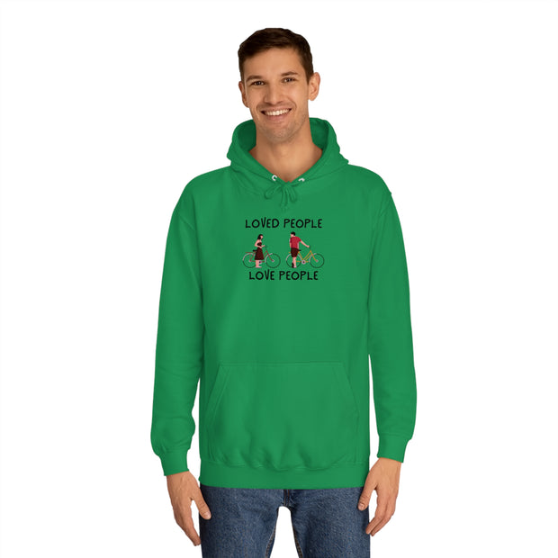 Loved People Love People Unisex College Hoodie