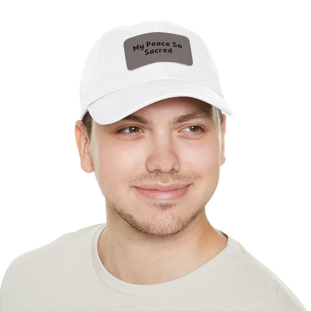 My Peace So Dad Hat with Leather Patch (Rectangle)