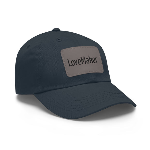 LoveMaker Dad Hat with Leather Patch (Rectangle)