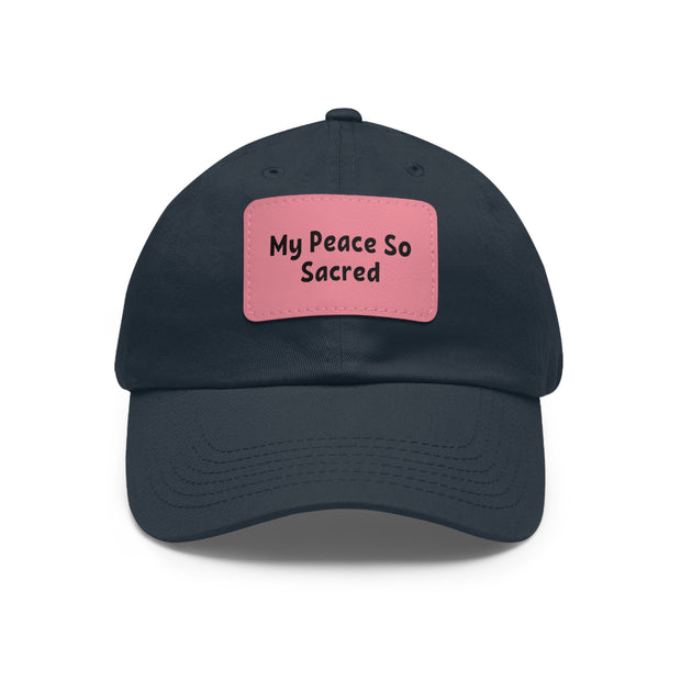 My Peace So Dad Hat with Leather Patch (Rectangle)