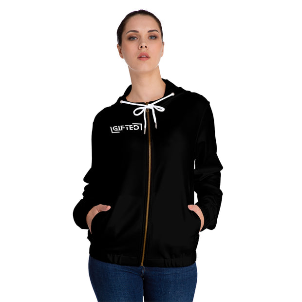 Gifted Women’s Full-Zip Hoodie (AOP)
