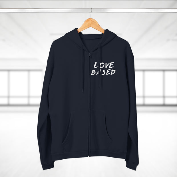 Love Based Based In Love Unisex Hooded Zip Sweatshirt