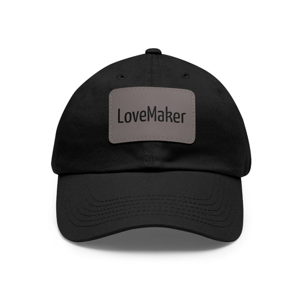 LoveMaker Dad Hat with Leather Patch (Rectangle)