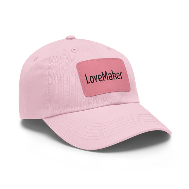 LoveMaker Dad Hat with Leather Patch (Rectangle)