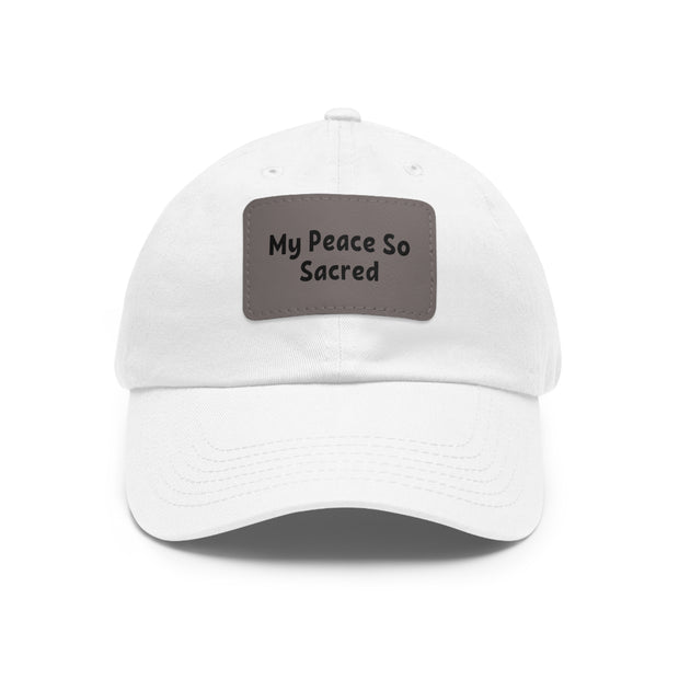 My Peace So Dad Hat with Leather Patch (Rectangle)