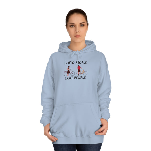 Loved People Love People Unisex College Hoodie