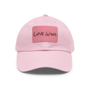 Love Wins Dad Hat with Leather Patch (Rectangle)