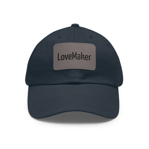 LoveMaker Dad Hat with Leather Patch (Rectangle)