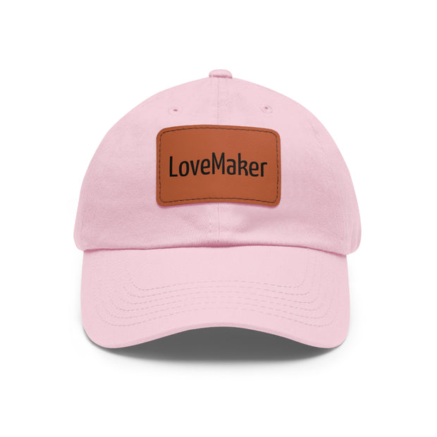 LoveMaker Dad Hat with Leather Patch (Rectangle)