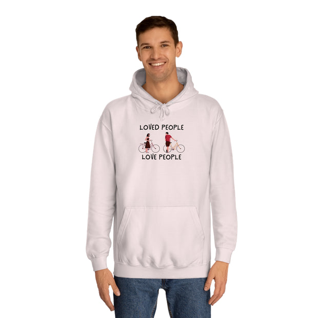 Loved People Love People Unisex College Hoodie
