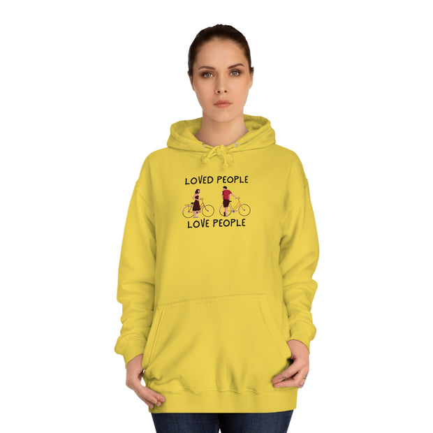 Loved People Love People Unisex College Hoodie