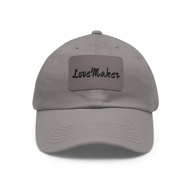 LoveMaker Dad Hat with Leather Patch (Rectangle)