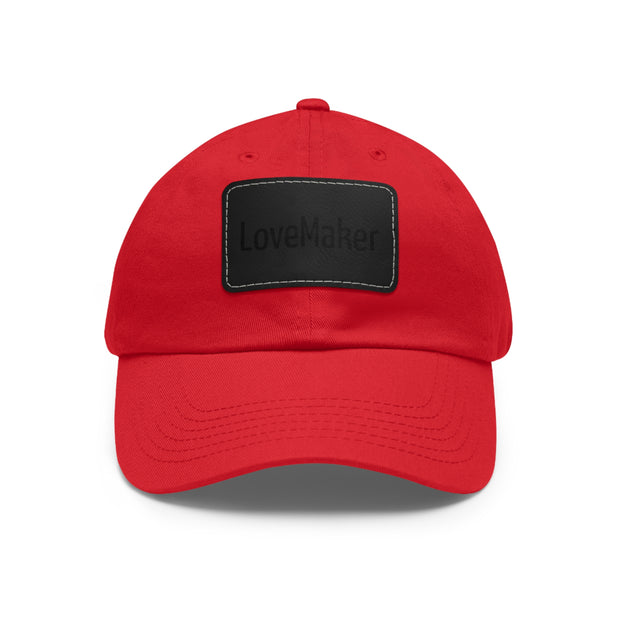 LoveMaker Dad Hat with Leather Patch (Rectangle)