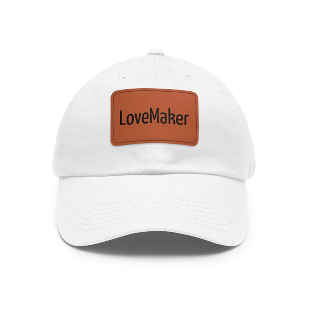 LoveMaker Dad Hat with Leather Patch (Rectangle)