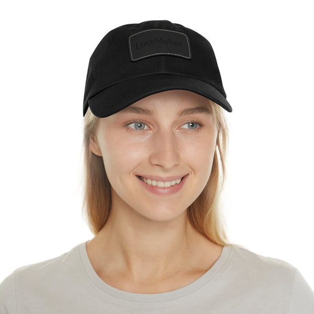 LoveMaker Dad Hat with Leather Patch (Rectangle)